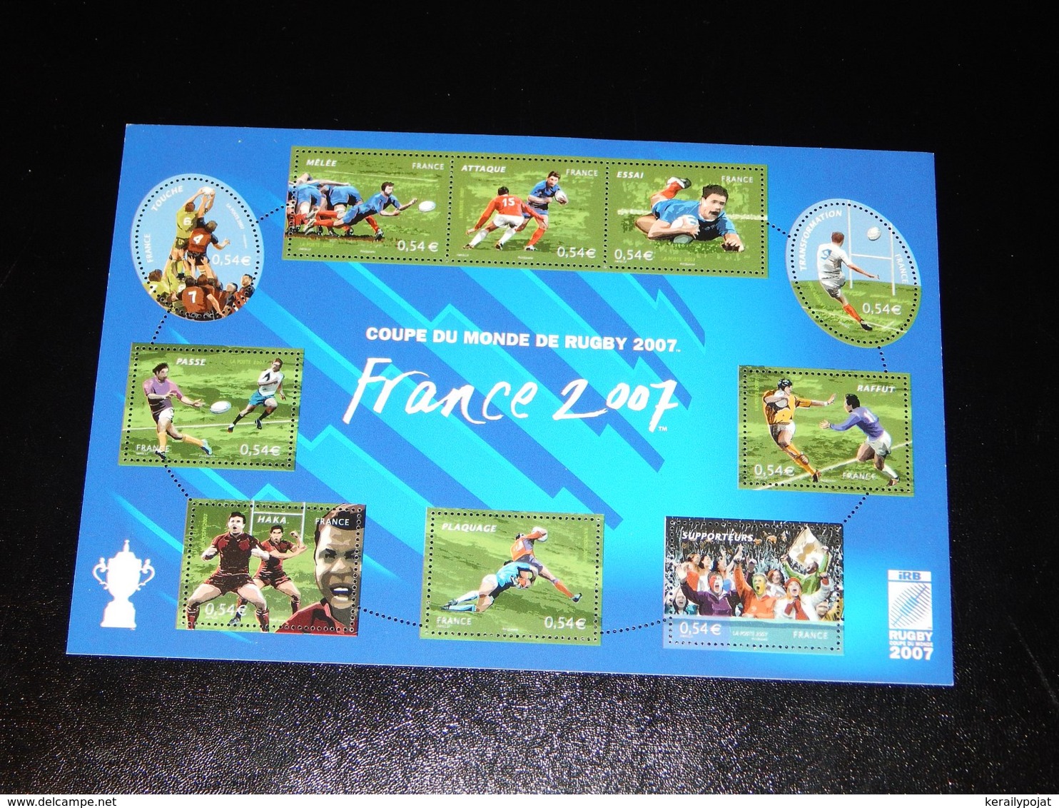 France - 2007 Rugby World Cup Kleinbogen MNH__(THB-2743) - Bloques Souvenir