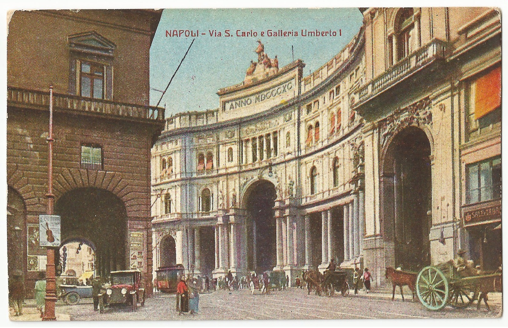 Napoli Via San Carlo E Galleria Umberto #Cartolina #Paesaggi - Napoli