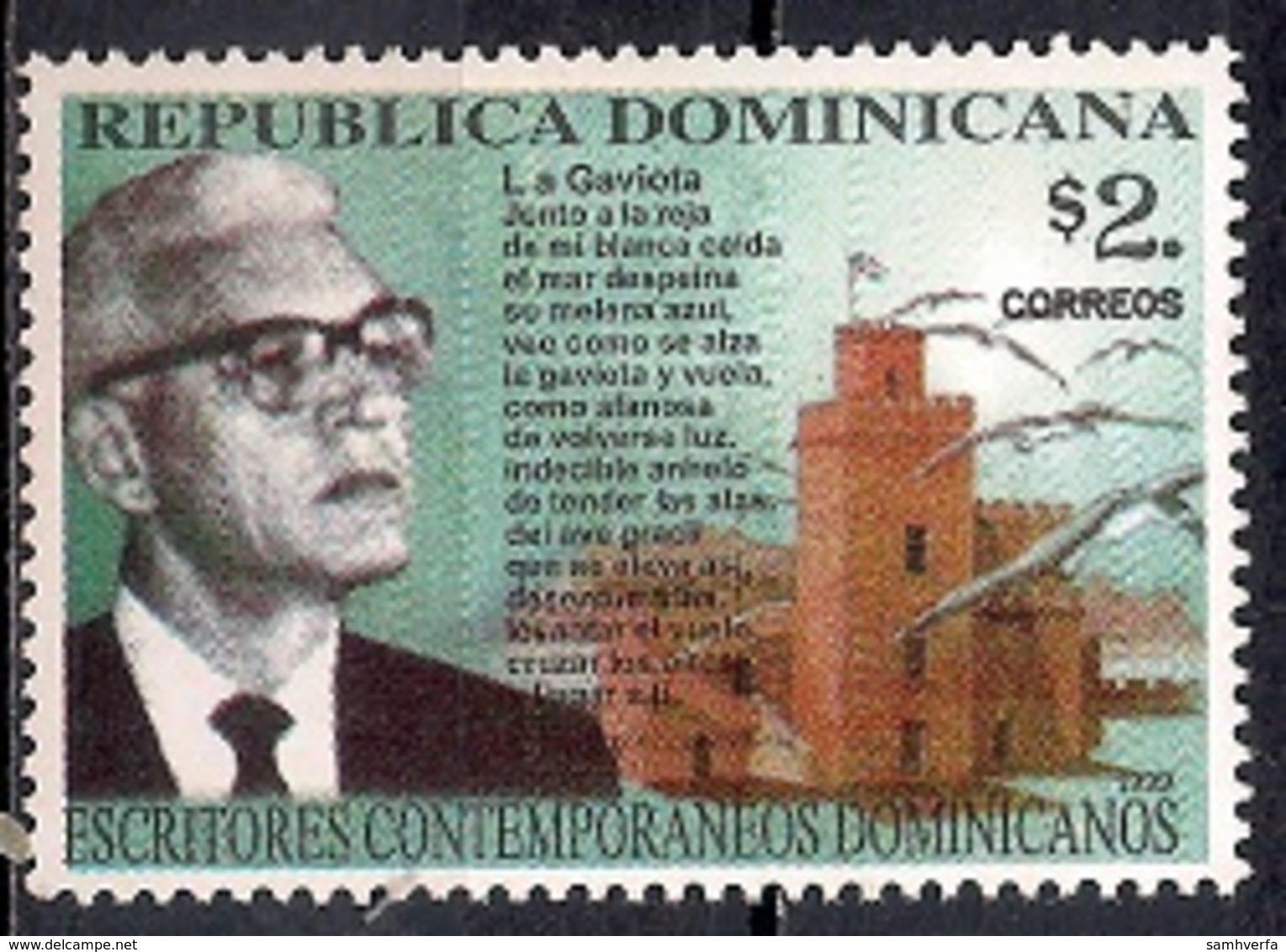 República Dominicana 1999 - Contemporary Writers - The 90th Anniversary Of The Birth Of President Juan Bosch (Poet), - Dominican Republic