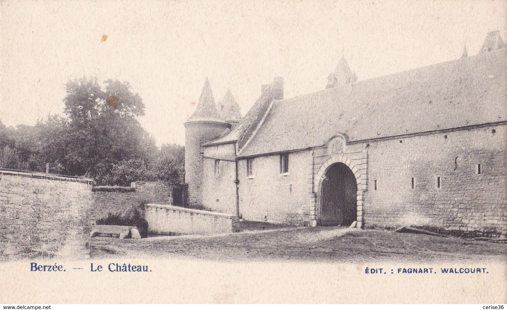 Berzée Le Château Circulée En 1912 Avec Cachet Relais De Berzée - Walcourt