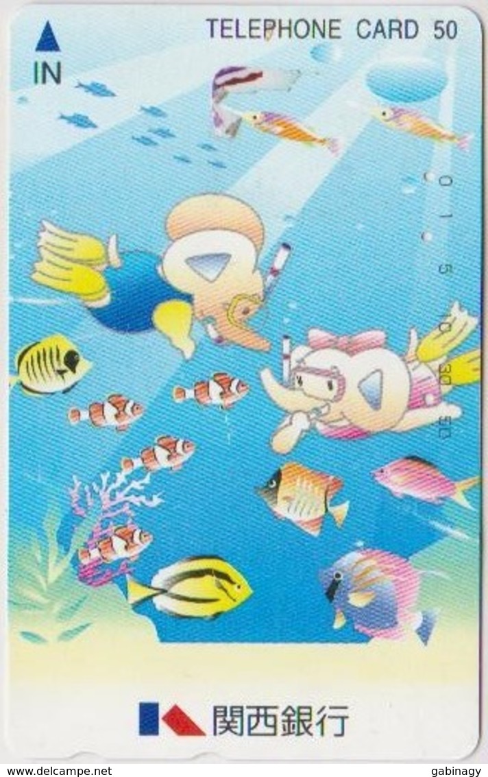 CARTOON - JAPAN-149 - ELEPHANT - FISH - 110-016 - Comics