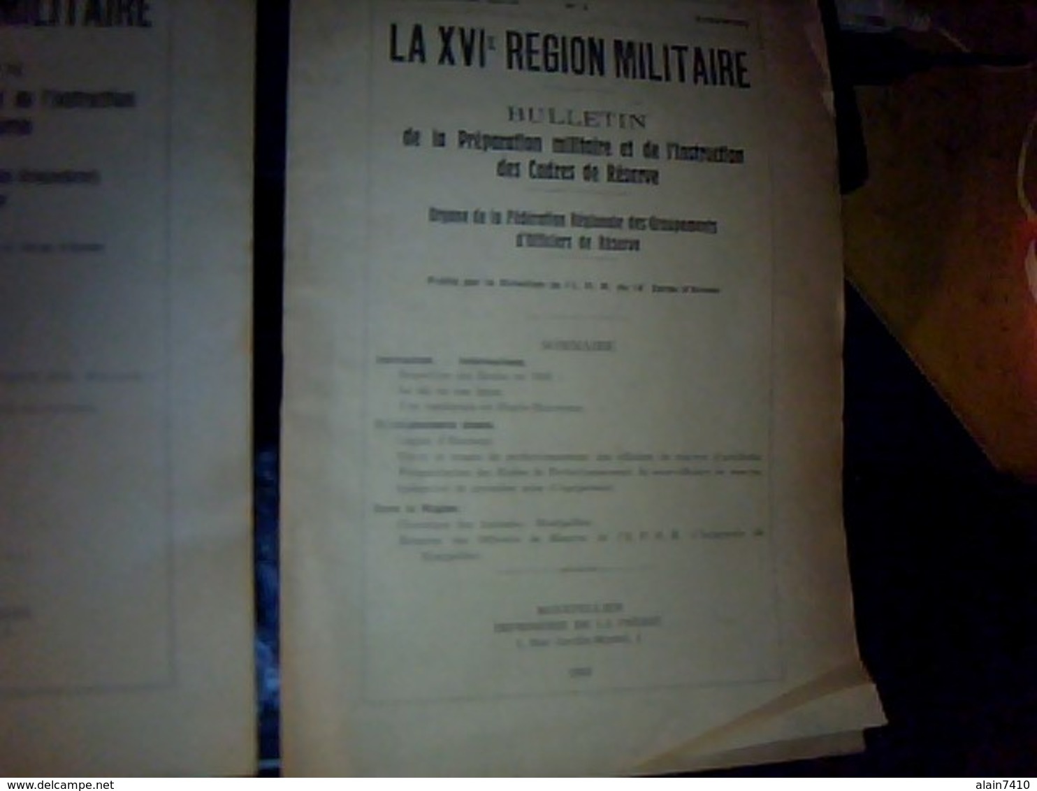 2 Revues Militaria Document La  Xvl Eme Region Militaire De La Preparation  Et Instruction Des Cadres Militaires 1931/32 - Autres & Non Classés