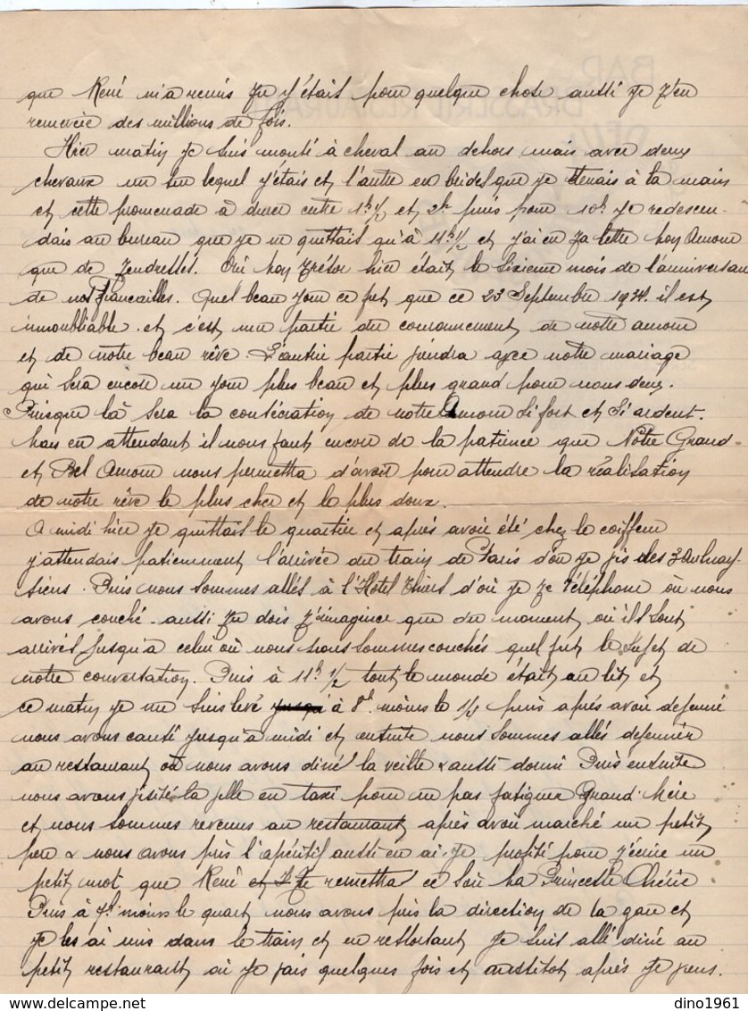 VP13.340 - MILITARIA - 1935 - Lettre D'Amour D'un Artilleur Du 8ème Régiment D'Artillerie à NANCY - Récit - Documentos