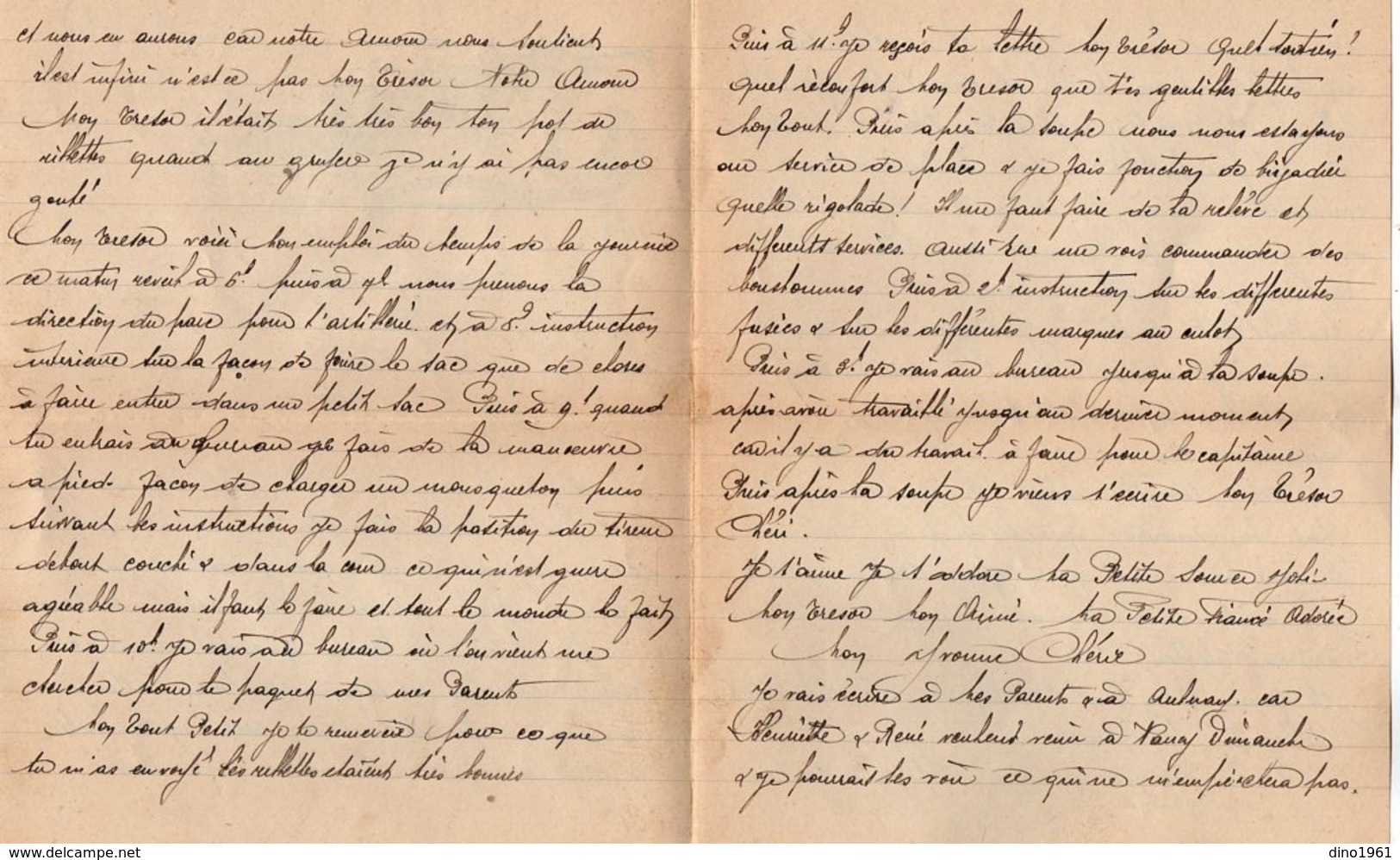 VP13.344 - MILITARIA - 1934 - Lettre D'Amour D'un Artilleur Du 8ème Régiment D'Artillerie à NANCY - Récit - Documents