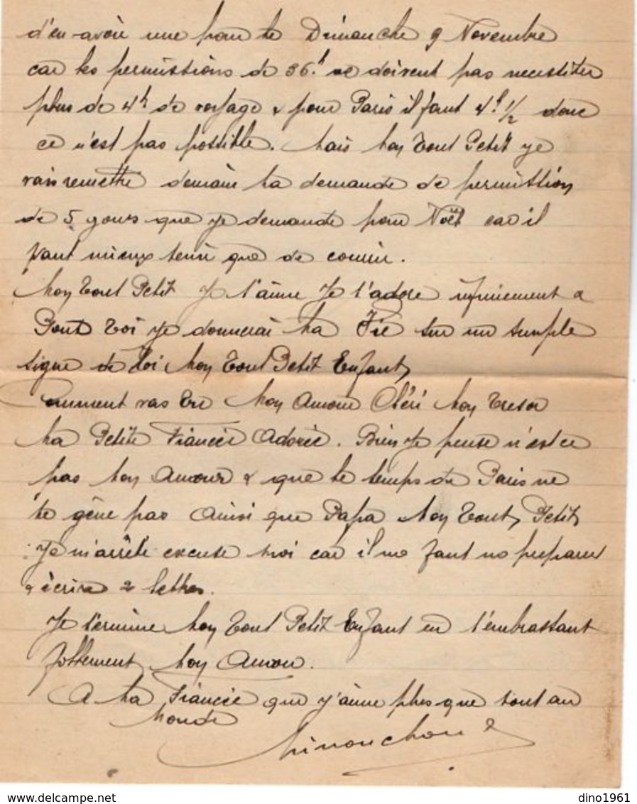 VP13.344 - MILITARIA - 1934 - Lettre D'Amour D'un Artilleur Du 8ème Régiment D'Artillerie à NANCY - Récit - Documents