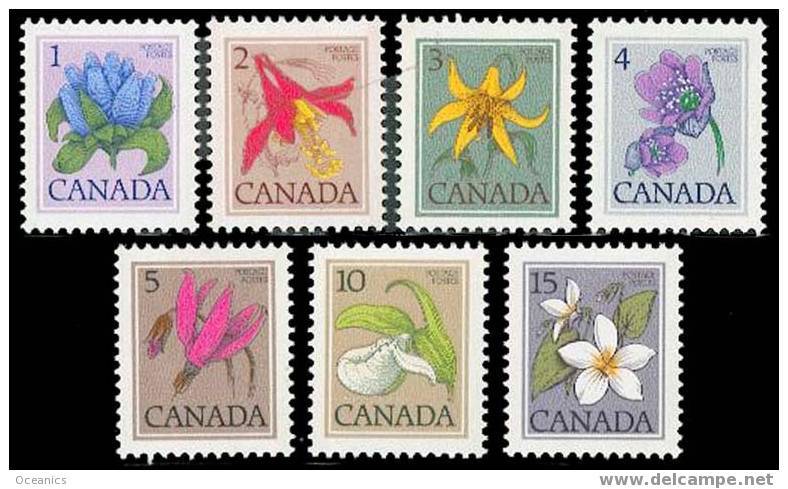 Canada (Scott No. 781-87 - Série Régulière Florale / Floral Definitive)+ [**] Série /set (13,0 X 13.3) - Neufs