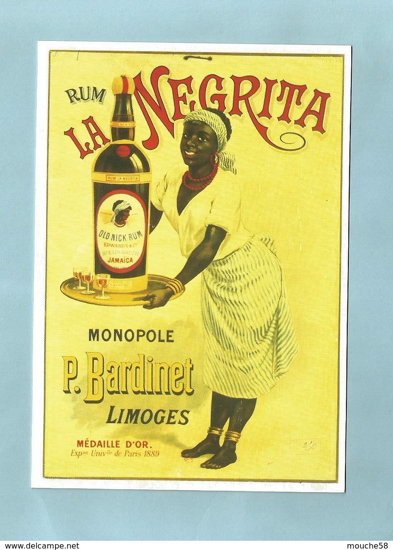 Publicité  RUM  Negrita JOLIE CARTE - Werbung