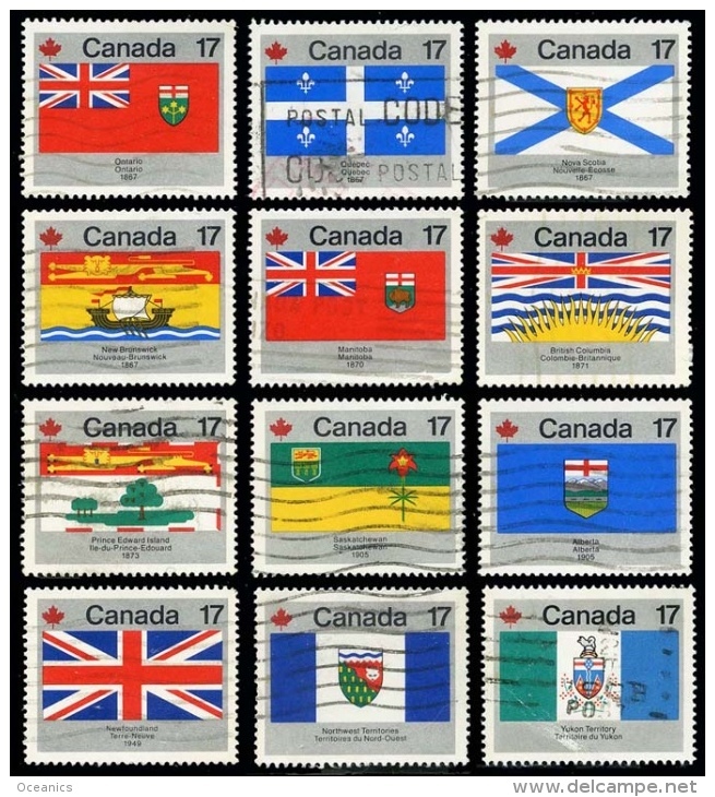 Canada (Scott No. 821-32 - Drapeaux Provinciaux / Provencial Flags) (o) - Oblitérés