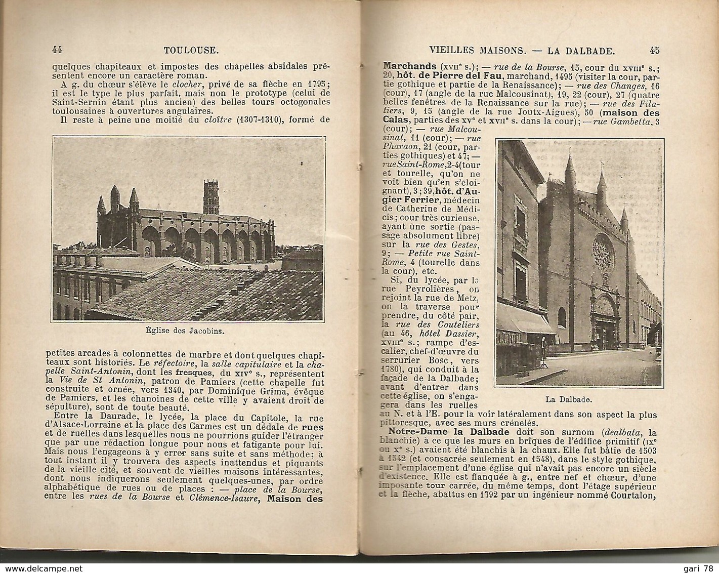 GUIDES JOANNE Toulouse - Hachette 1910 - Midi-Pyrénées