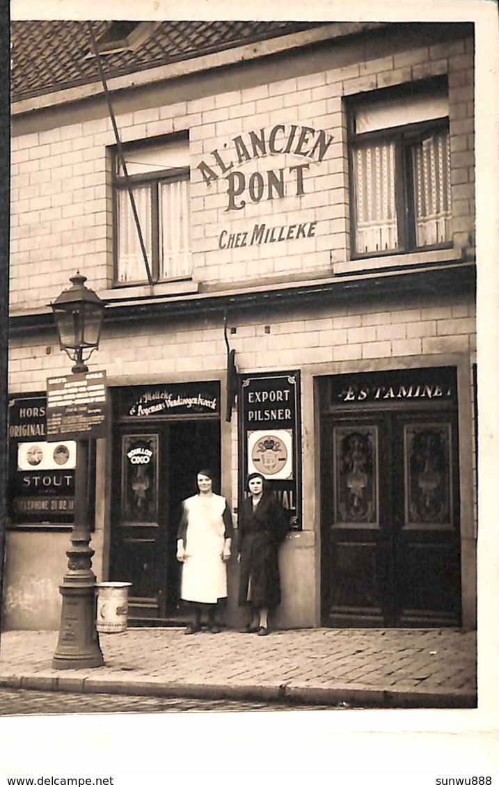 A L'Ancien Pont, Chez Milleke Rogemans Vandioogenbroeck Stout Expost Pilsner Anderlecht (carte Photo) - Cafés, Hôtels, Restaurants