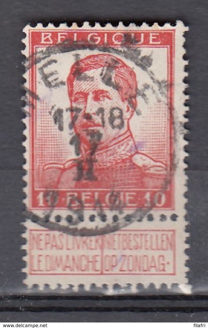 123 Gestempeld MELLE - COBA 4 Euro - 1912 Pellens