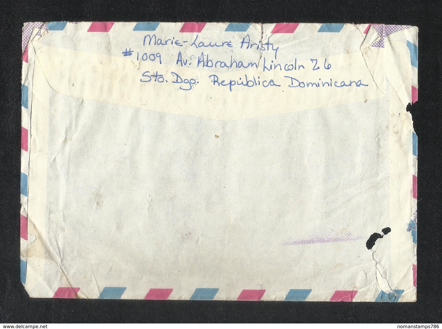 Dominica Air Mail Postal Used Cover To Pakistan Horses Animal Plants - Dominica (1978-...)