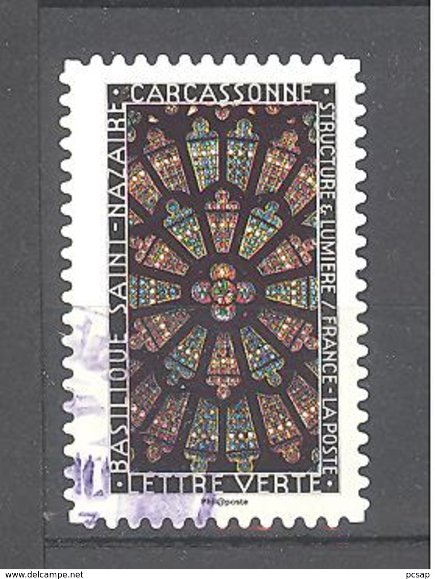 France Autoadhésif Oblitéré N°1351 (Structure Et Lumière : Carcassonne) (cachet Rond) - Oblitérés