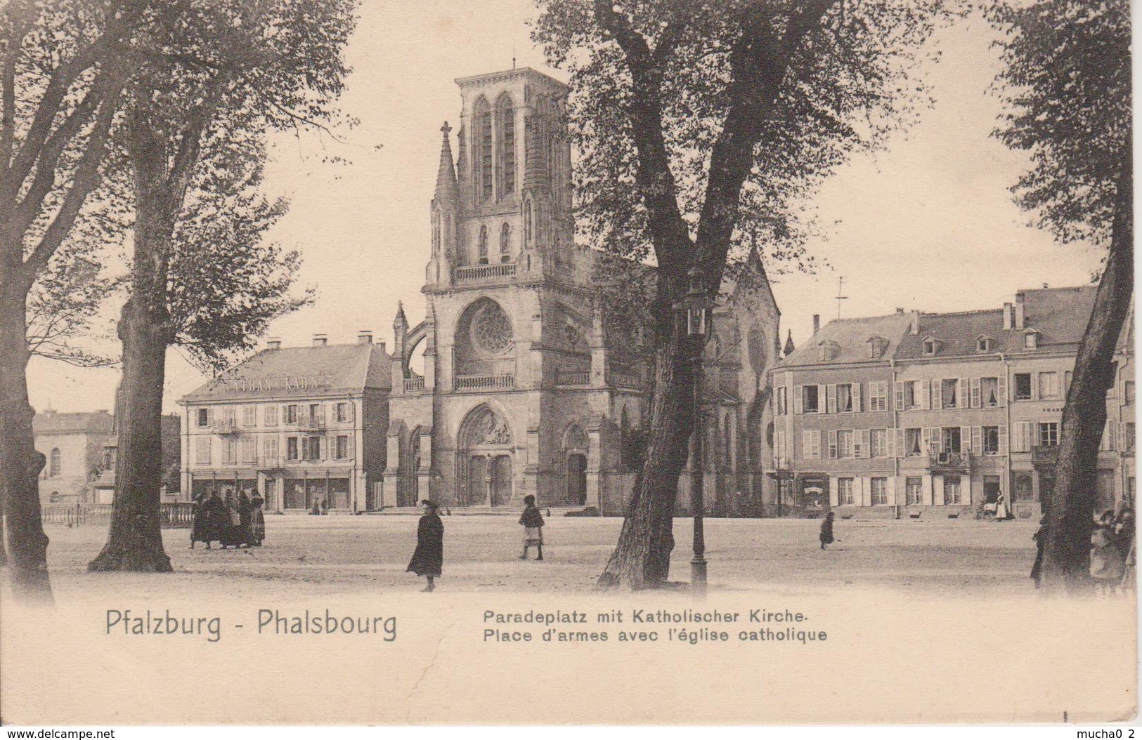 57 - PHALSBOURG - NELS SERIE 156 N° 6 - PLACE D'ARMES AVEC EGLISE CATHOLIQUE - Phalsbourg