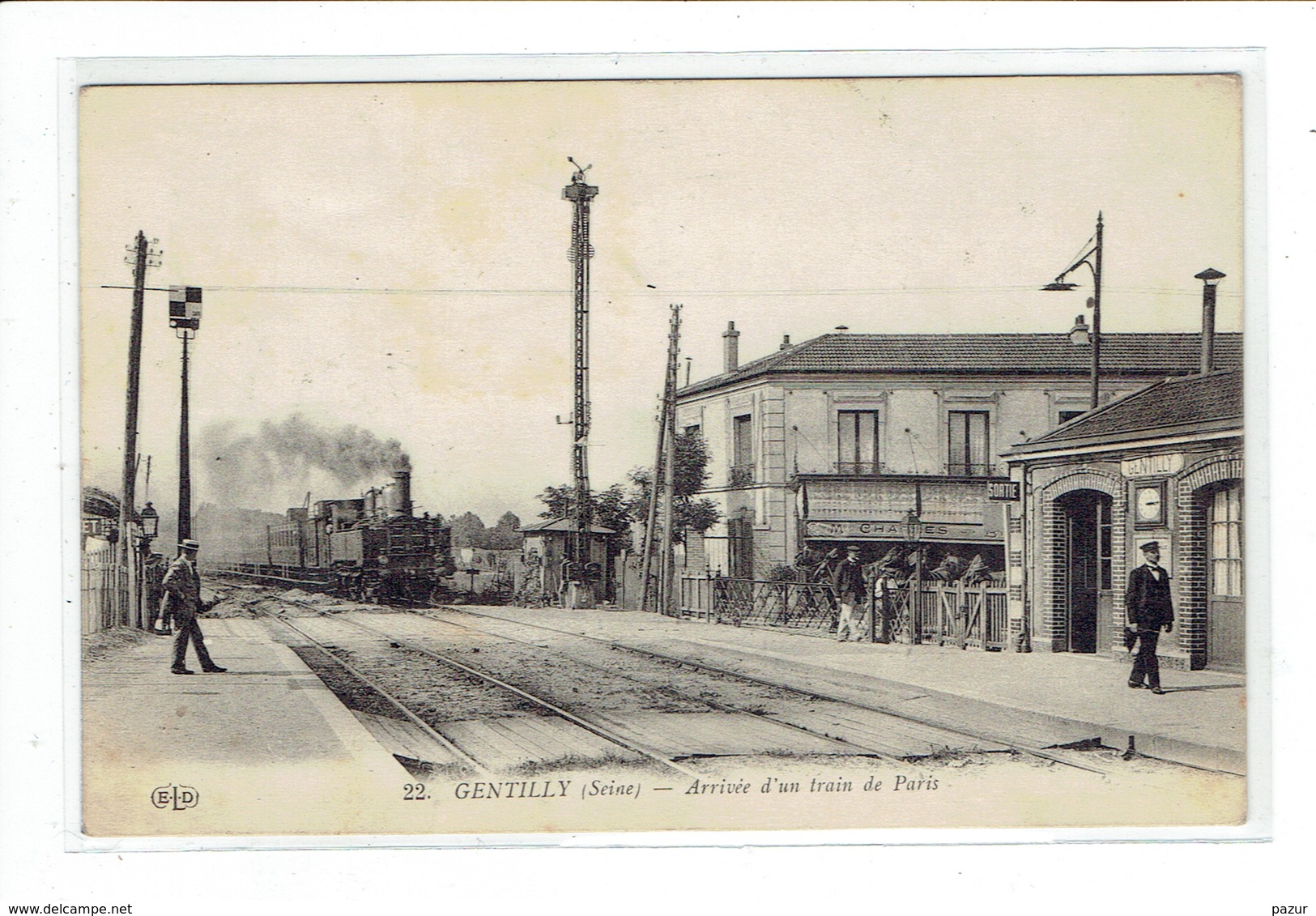 CPA DPT 94 - 22. GENTILLY - ARRIVEE D'UN TRAIN DE PARIS - Gentilly