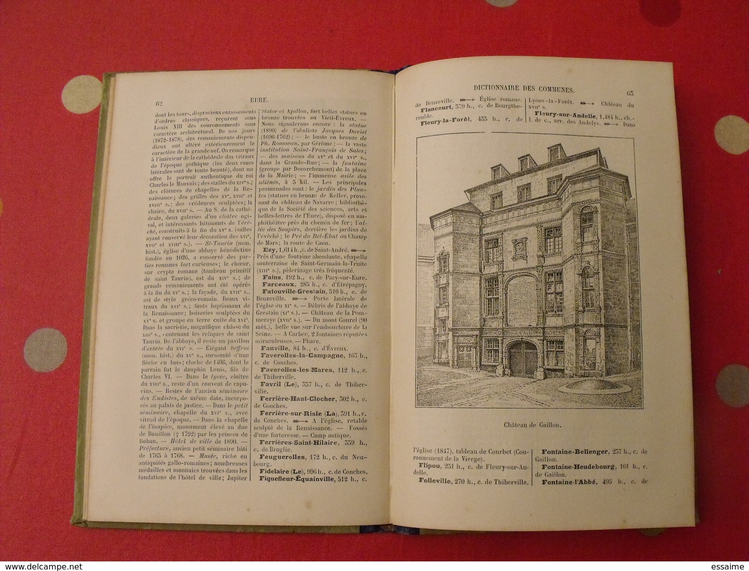 Géographie Du Département De L'Eure. Joanne. Hachette. 1900. 15 Gravures + Carte Dépliable - 1801-1900