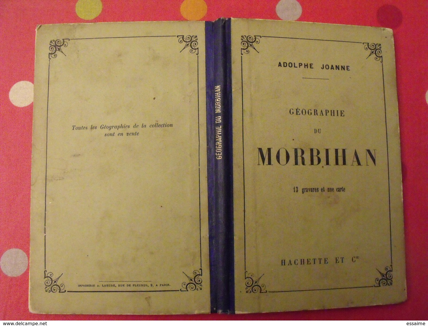 Géographie Du Département Du Morbihan. Joanne. Hachette. 1888. 14 Gravures + Carte Dépliable - 1801-1900