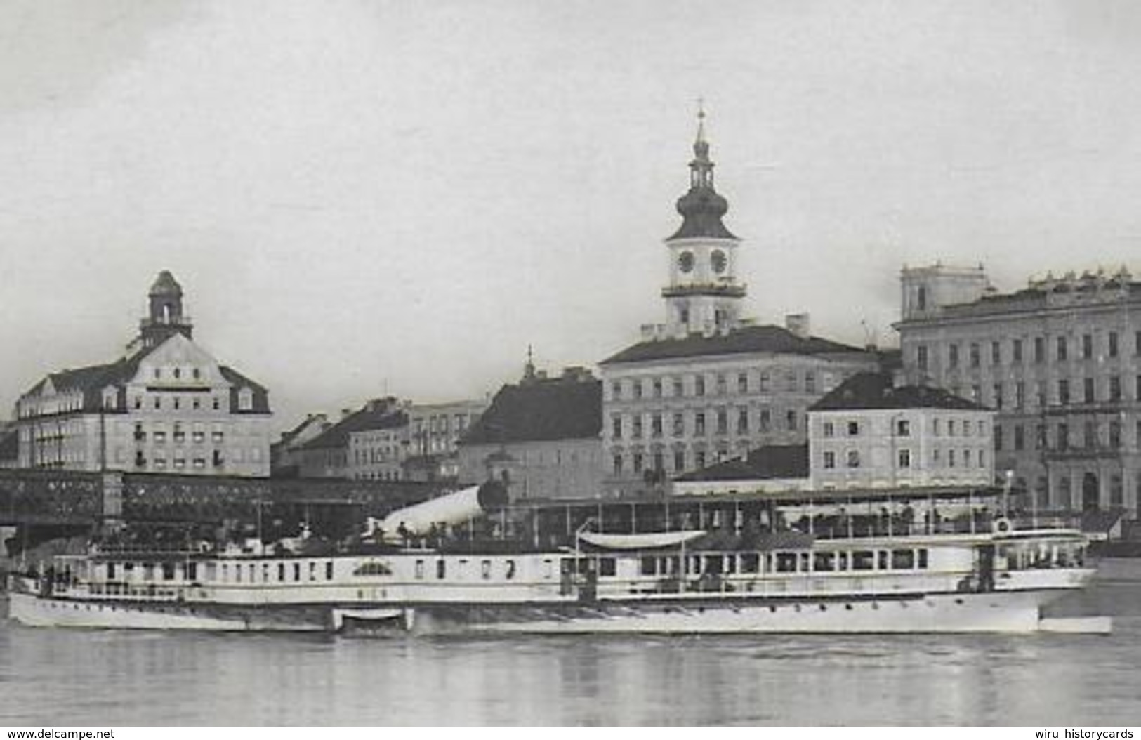 AK 0079  Linz An Der Donau Mit Dampfer " Wien " Um 1930-40 - Linz