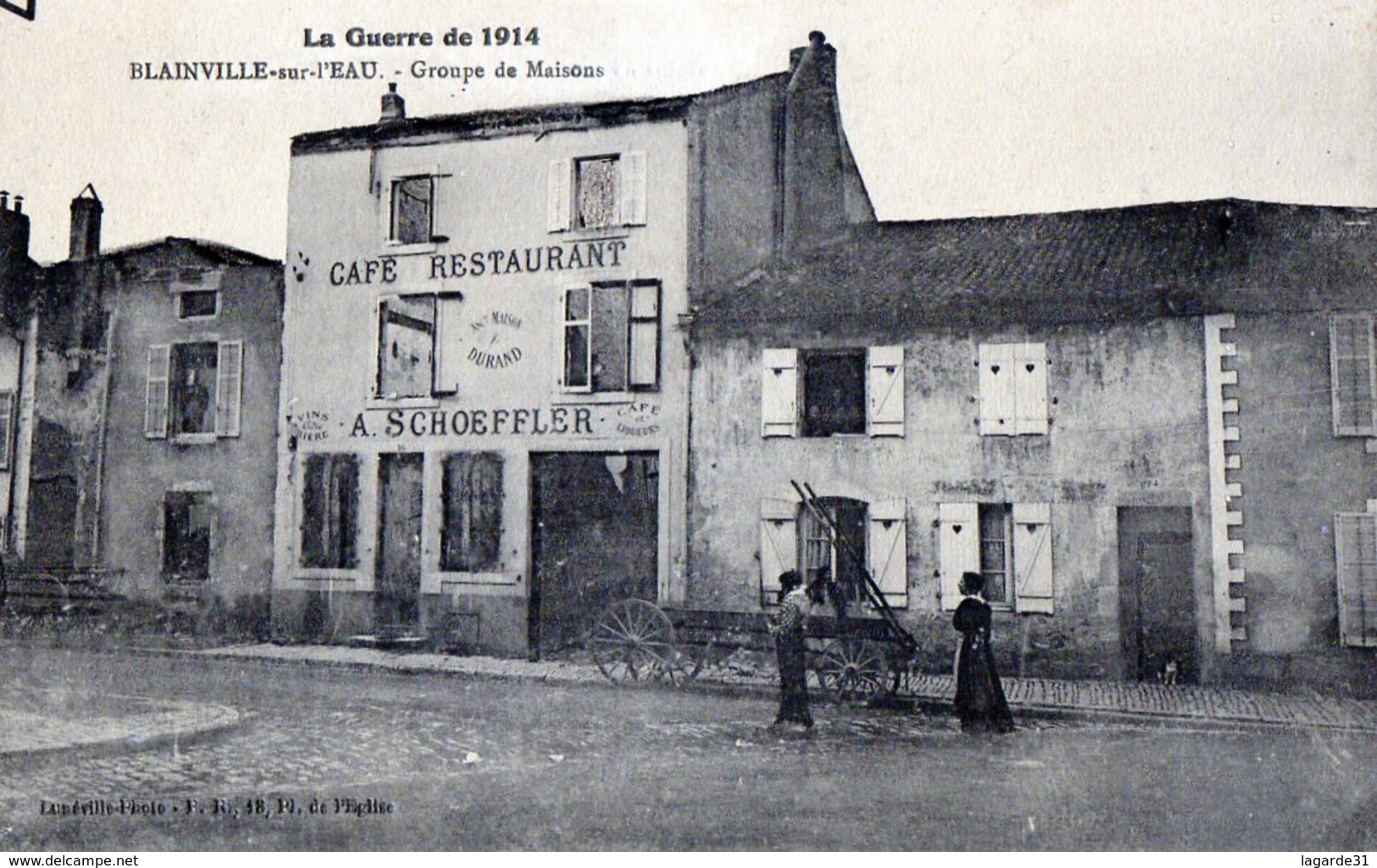 54 BLAINVILLE Sur L'EAU - Guerre 1914/15, Maisons Incendiées Et Bombardées - Autres & Non Classés