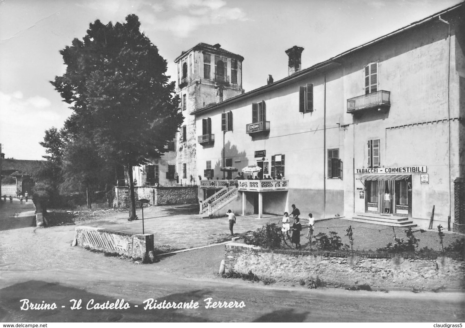 0288 " BRUINO - IL CASTELLO E IL RISTORANTE FERRERO  " .- CART. ORIG. NO SPED. - Wirtschaften, Hotels & Restaurants