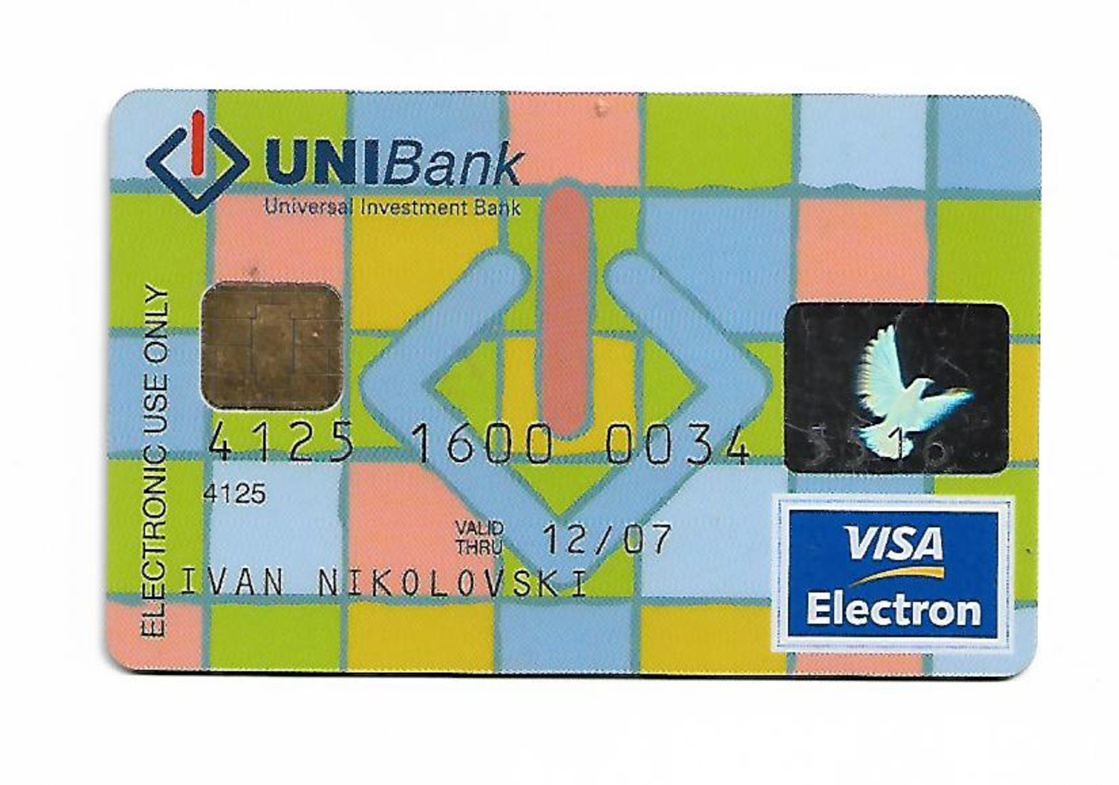 Bank Card VISA UNI BANK Macedonia - Credit Cards (Exp. Date Min. 10 Years)