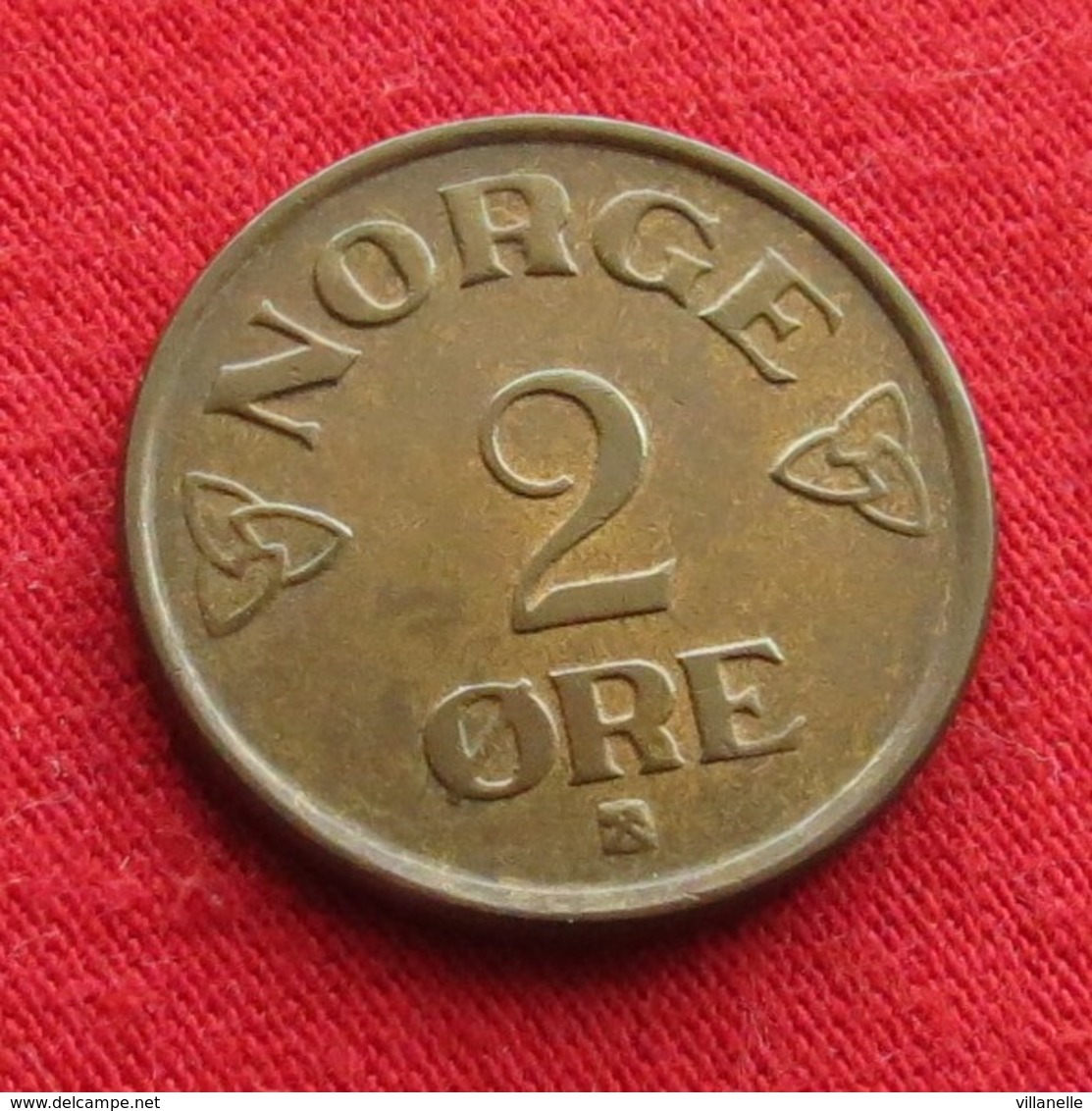 Norway 2 Ore 1956 KM# 399 Norge Noruega Norvege Norwegen Noorwegen - Noruega