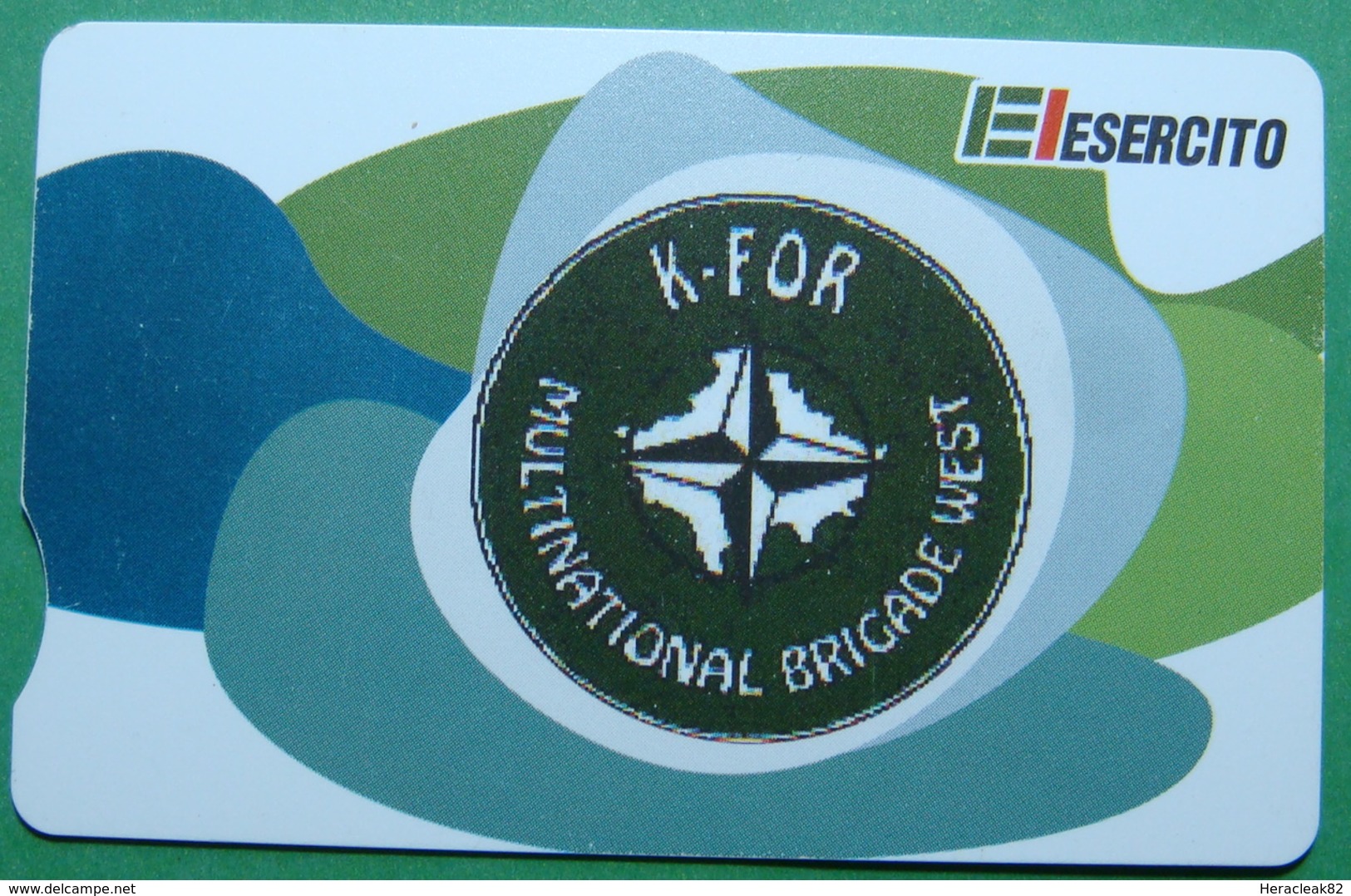 Kosovo ITALIAN ARMY In Kosovo KFOR NATO, CHIP CARD, 10 EURO *KOSOVO MAP*, Serial Number: 00094 40377 - Kosovo
