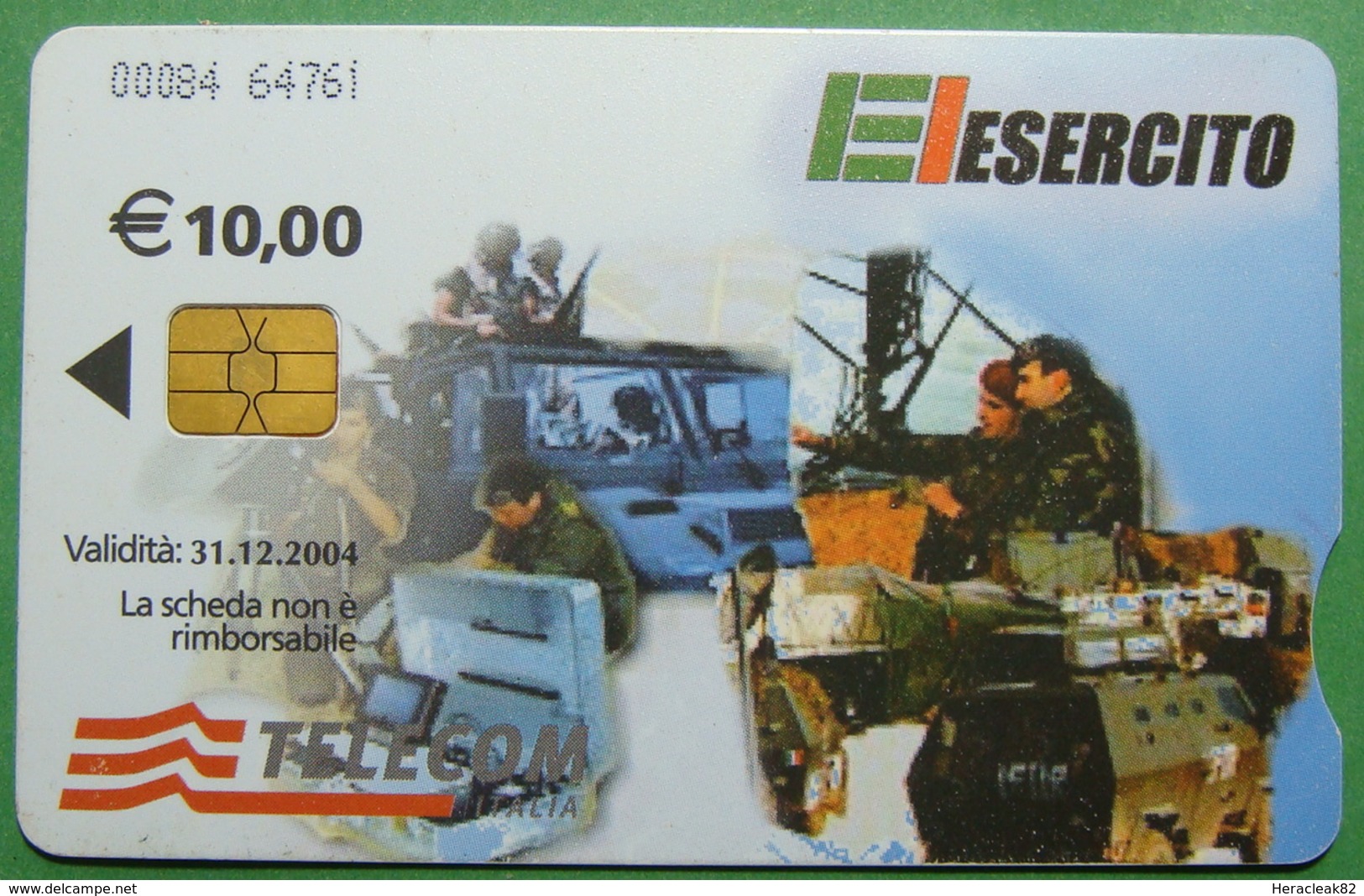 Kosovo ITALIAN ARMY In Kosovo KFOR NATO, CHIP CARD, 10 EURO *ARMY VEHICLES*, Serial Number: 00084 64761 - Kosovo