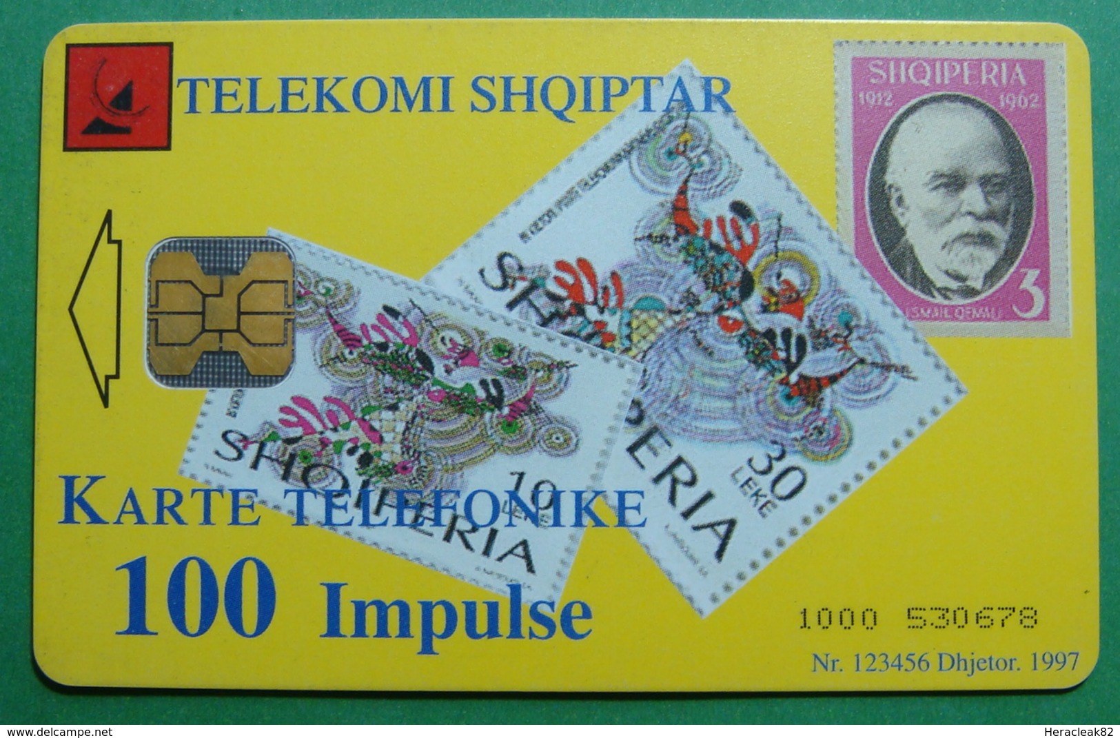 Albania CHIP CARD USED, Operator ALBTELECOM, 100 Units, 1997 - Albania