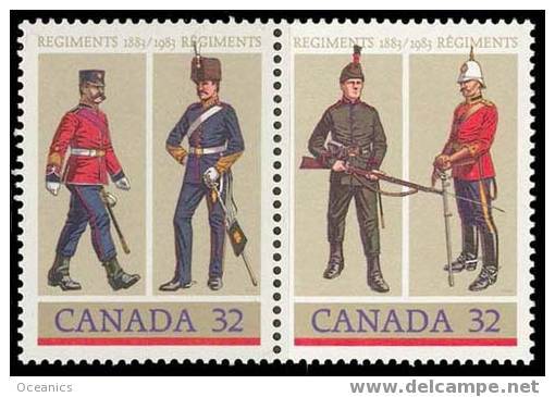 Canada (Scott No.1008a - Régiments Militaires Canadiens) [**] - Neufs