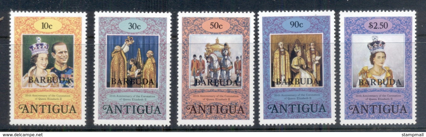 Barbuda 1978 QEII Coronation 25th Anniversary MUH - Antigua And Barbuda (1981-...)