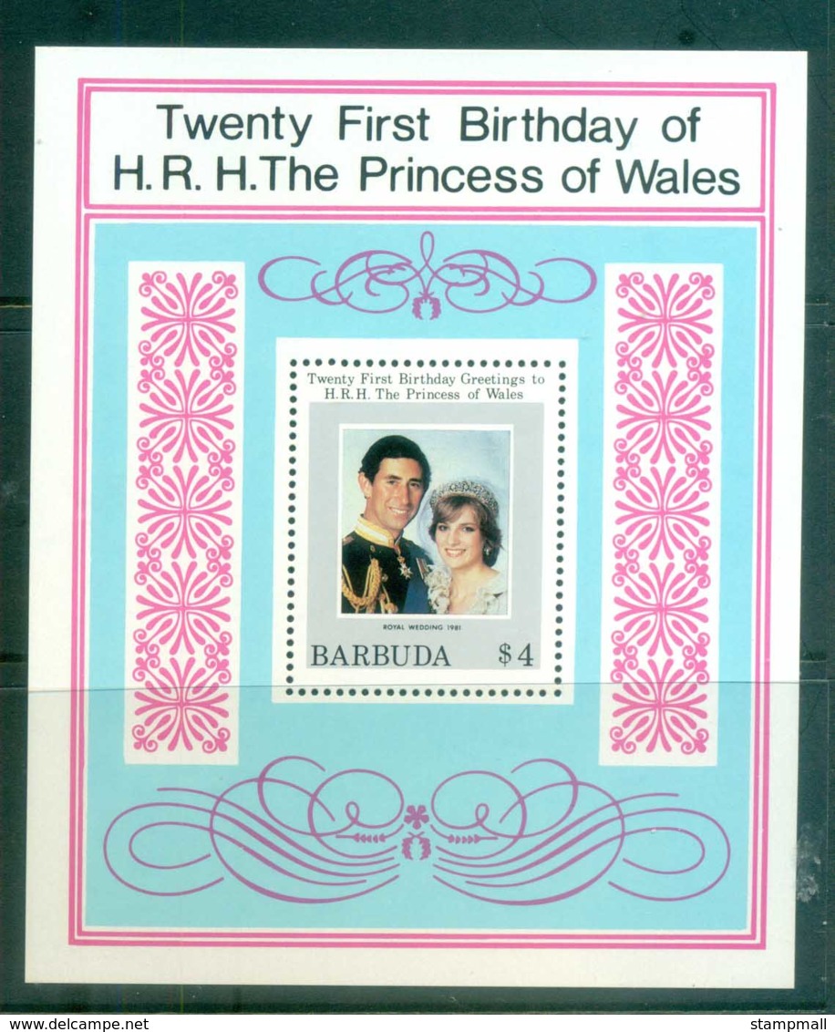 Barbuda 1982 Princess Diana 21st Birthday MS MUH Lot81982 - Antigua And Barbuda (1981-...)