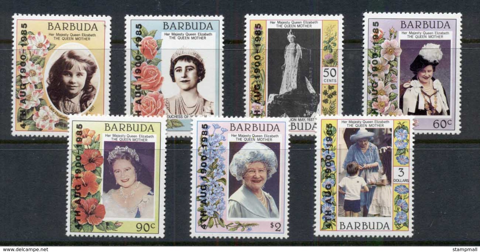 Barbuda 1985 Queen Mother 85th Birthday MUH - Antigua And Barbuda (1981-...)