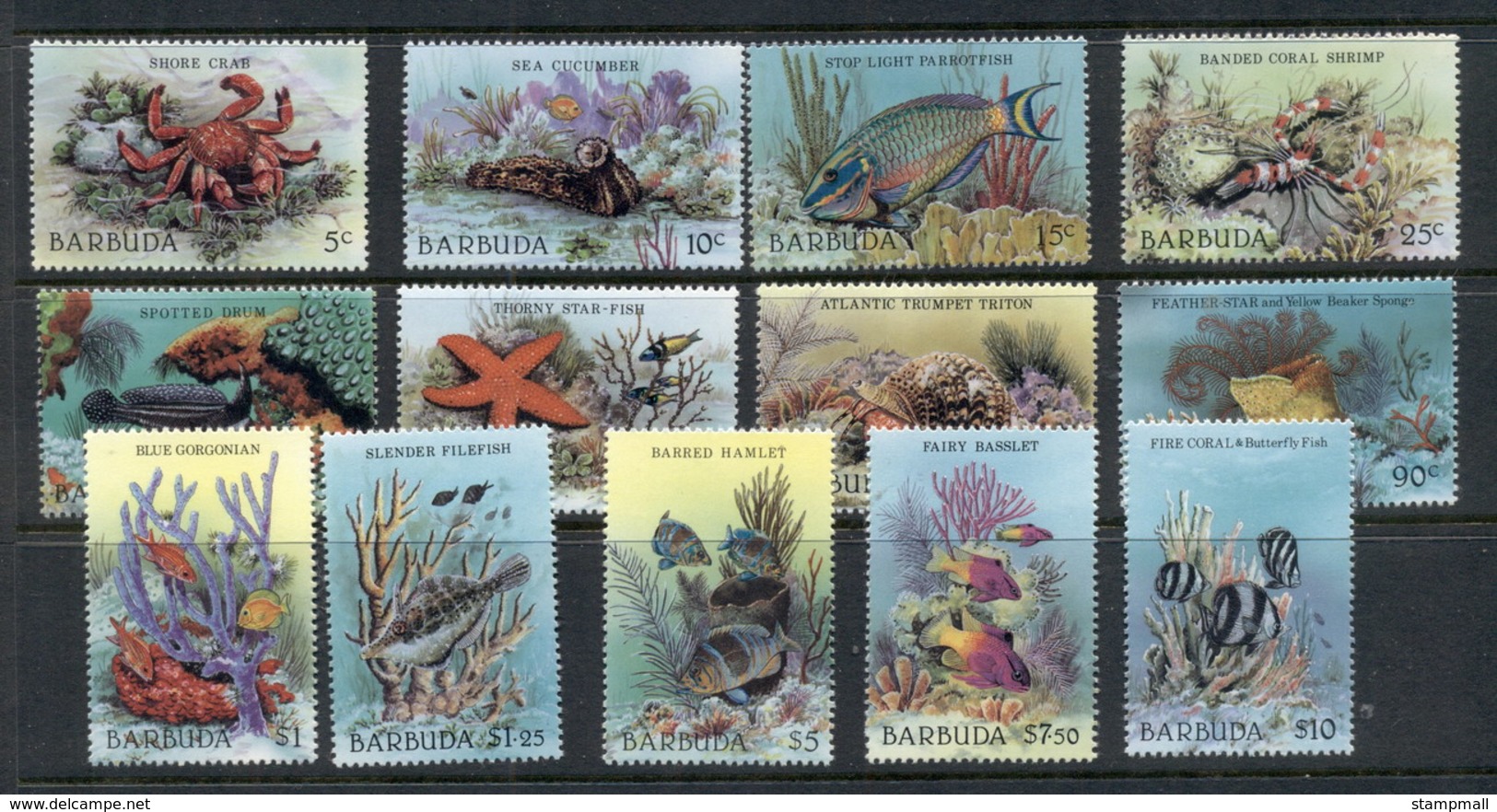 Barbuda 1987 Marine Life, Fish, Coral MUH - Antigua And Barbuda (1981-...)