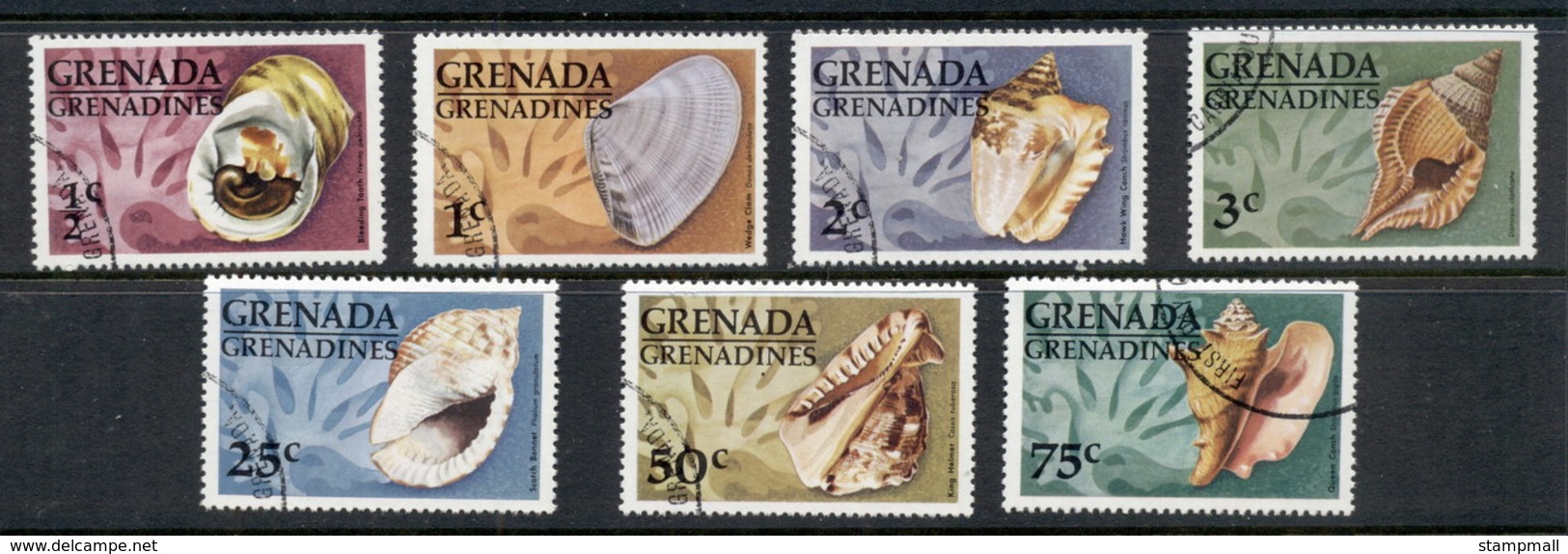 Grenada Grenadines 1976 Marine Life Shells CTO - Grenada (1974-...)
