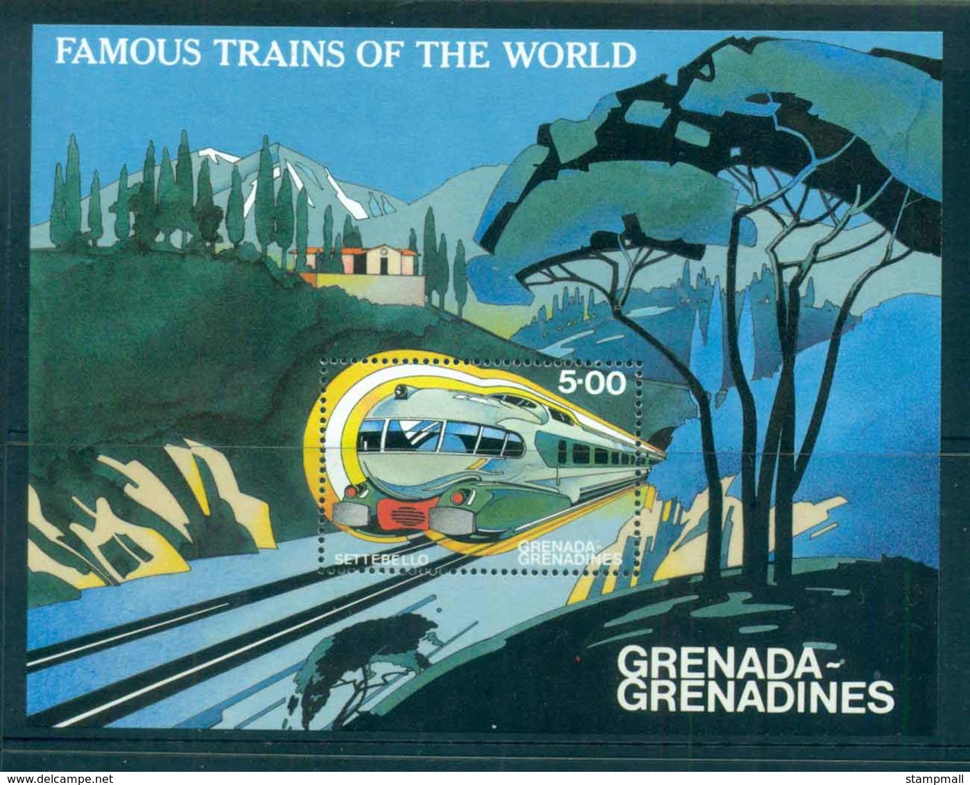 Grenada Grenadines 1982 Trains MS MUH Lot51937 - Grenada (1974-...)