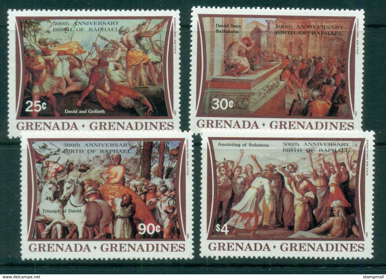 Grenada Grenadines 1983 Raphael Paintings MUH - Grenada (1974-...)