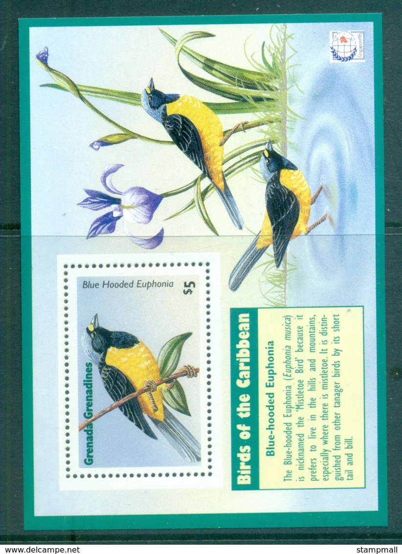 Grenada Grenadines 1995 Birds, Singapore '95 MS MUH - Grenada (1974-...)