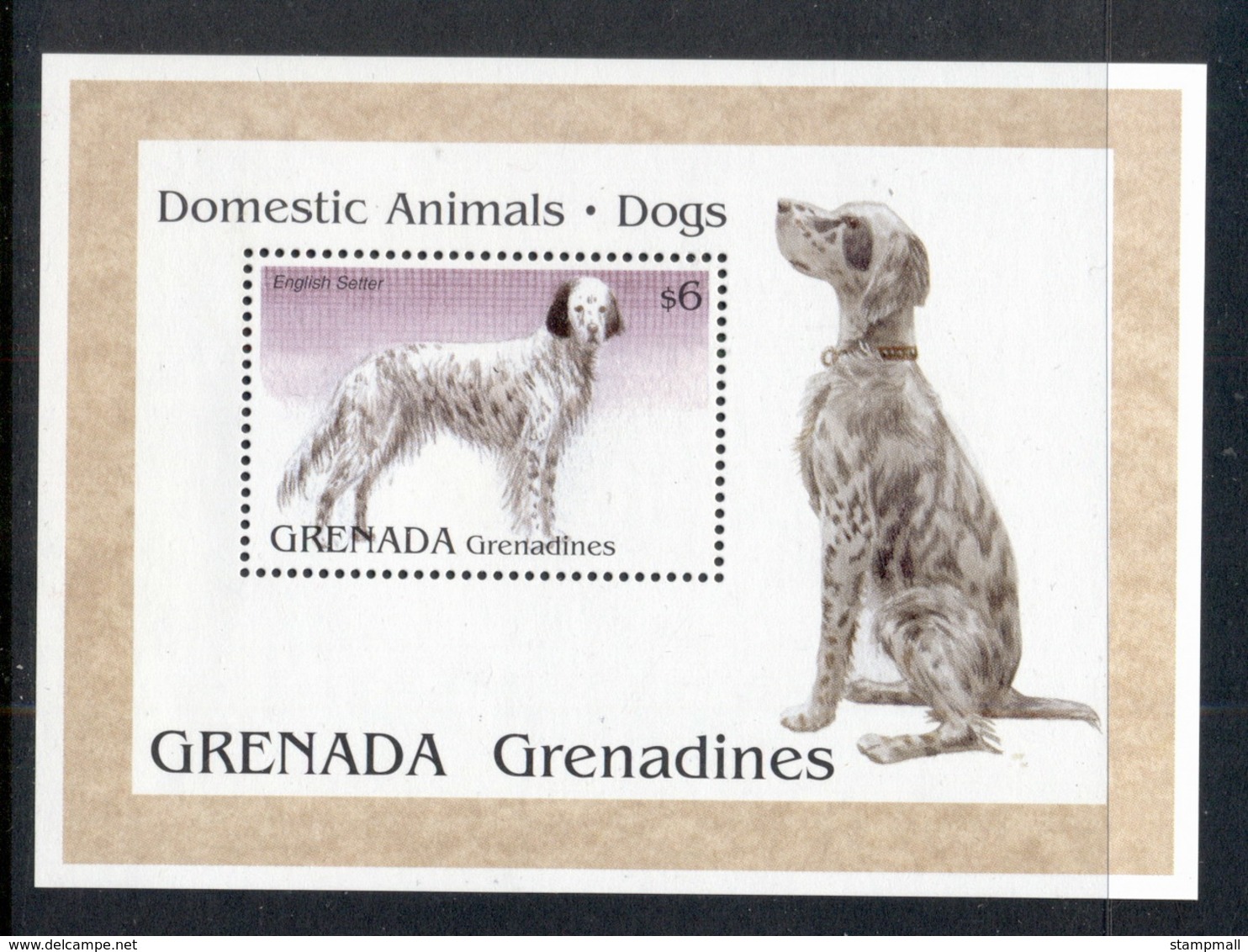 Grenada Grenadines 1995 Domestic Animals, Dogs MS MUH - Grenada (1974-...)