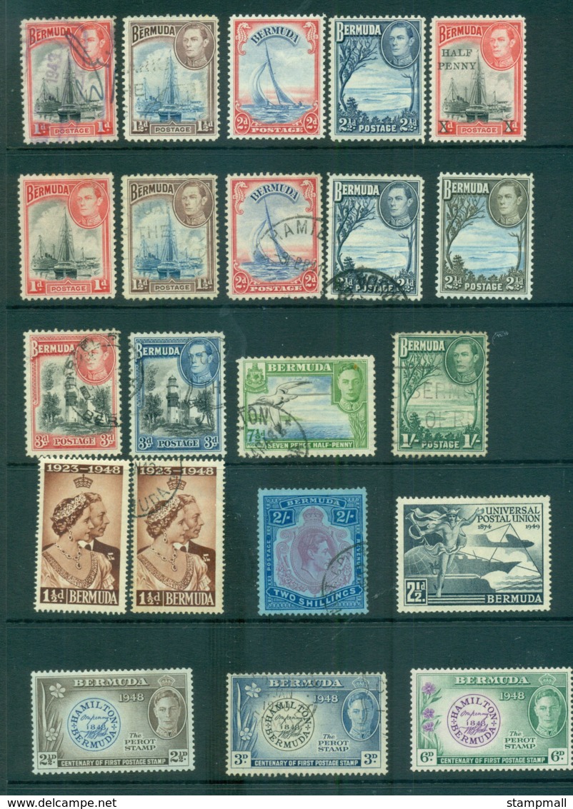 Bermuda 1938 On KGVI Assorted Oddmens MLH/FU Lot68182 - Bermuda