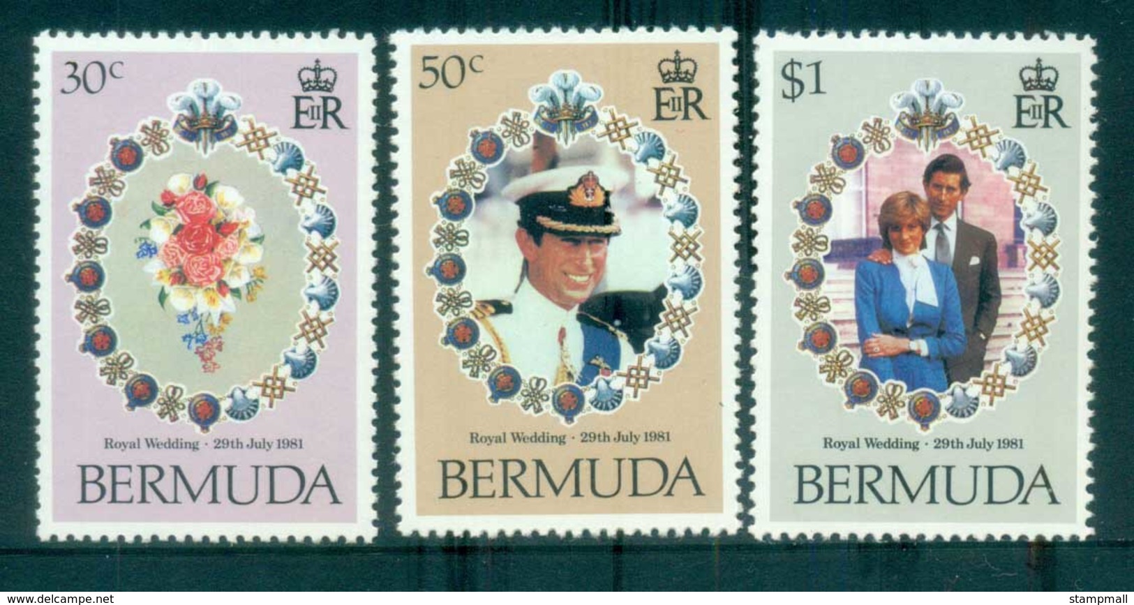 Bermuda 1981 Charles & Diana Royal Wedding MUH Lot81837 - Bermuda