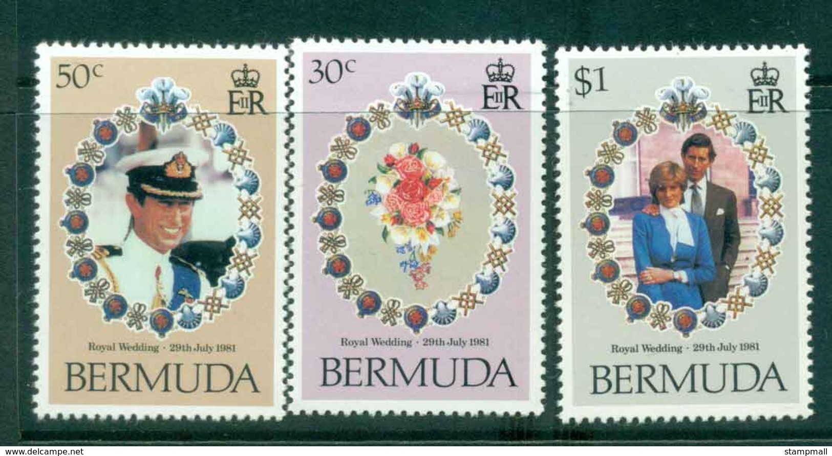 Bermuda 1981 Charles & Diana Wedding MUH Lot44802 - Bermuda