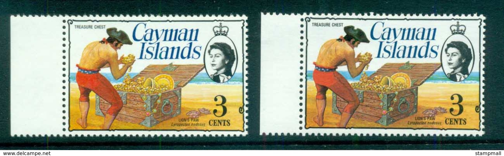 Cayman Is 1974-75 3c Pirate Treasure Chest Wmk L&R Defin MUH Lot72534 - Cayman Islands