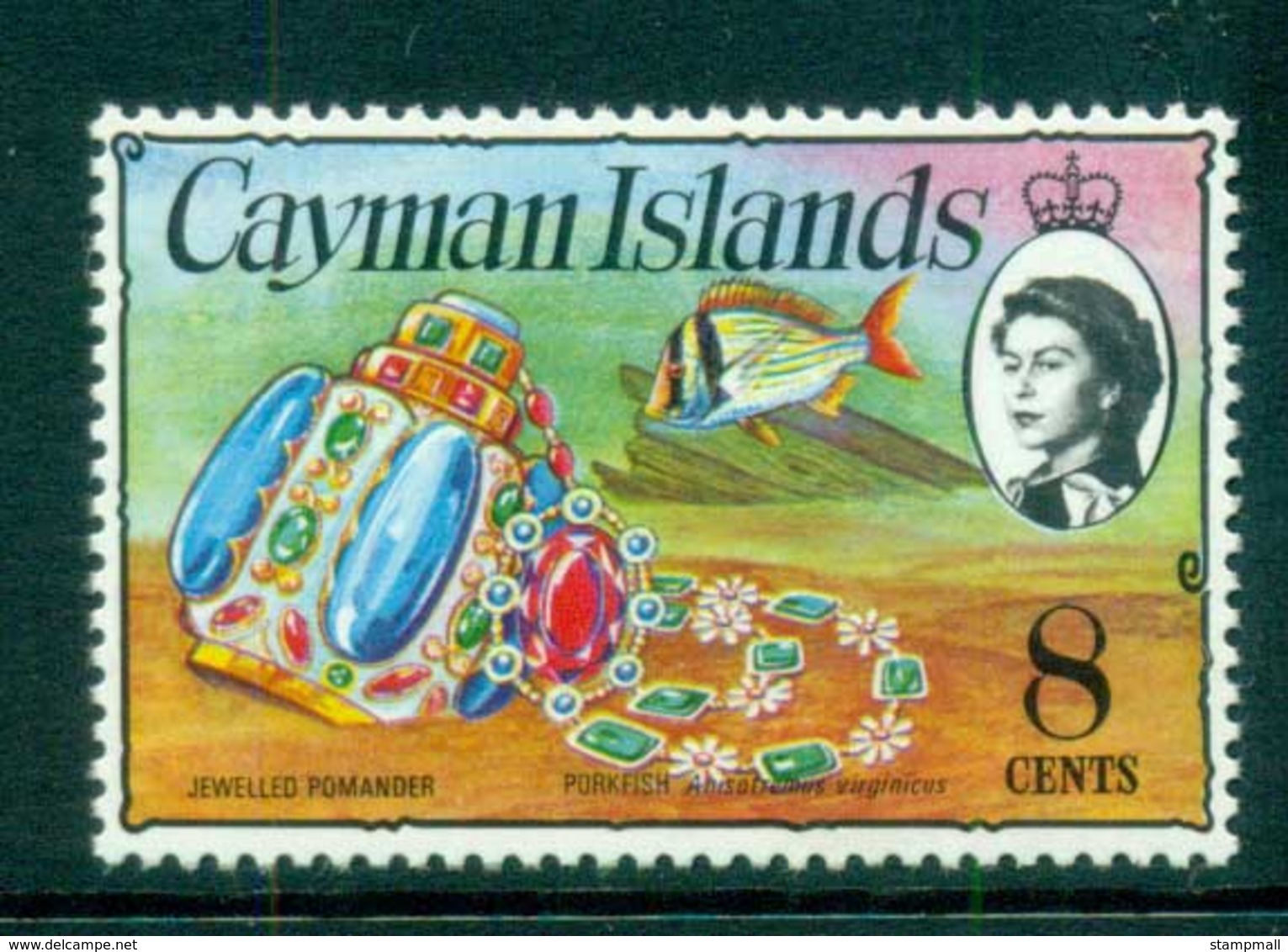 Cayman Is 1974-75 8c Jewels & Fish Defin MUH Lot72537 - Cayman Islands