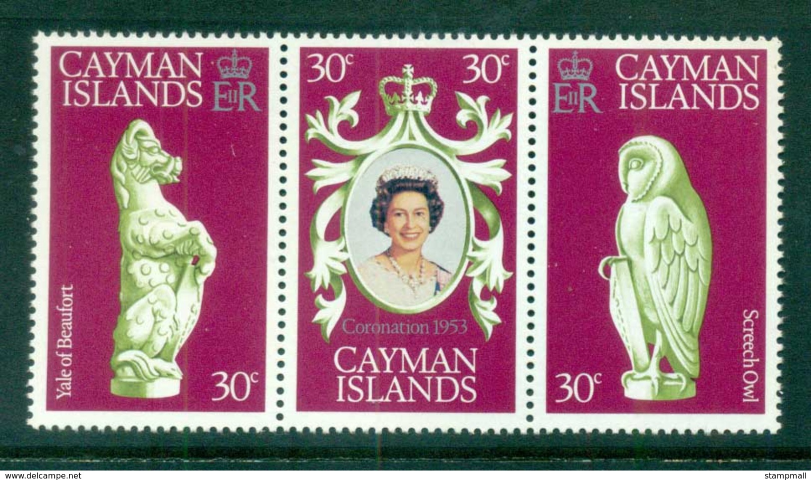 Cayman Is 1978 QEII Coronation, 25th Anniversary , Royalty Str3 MUH - Cayman Islands