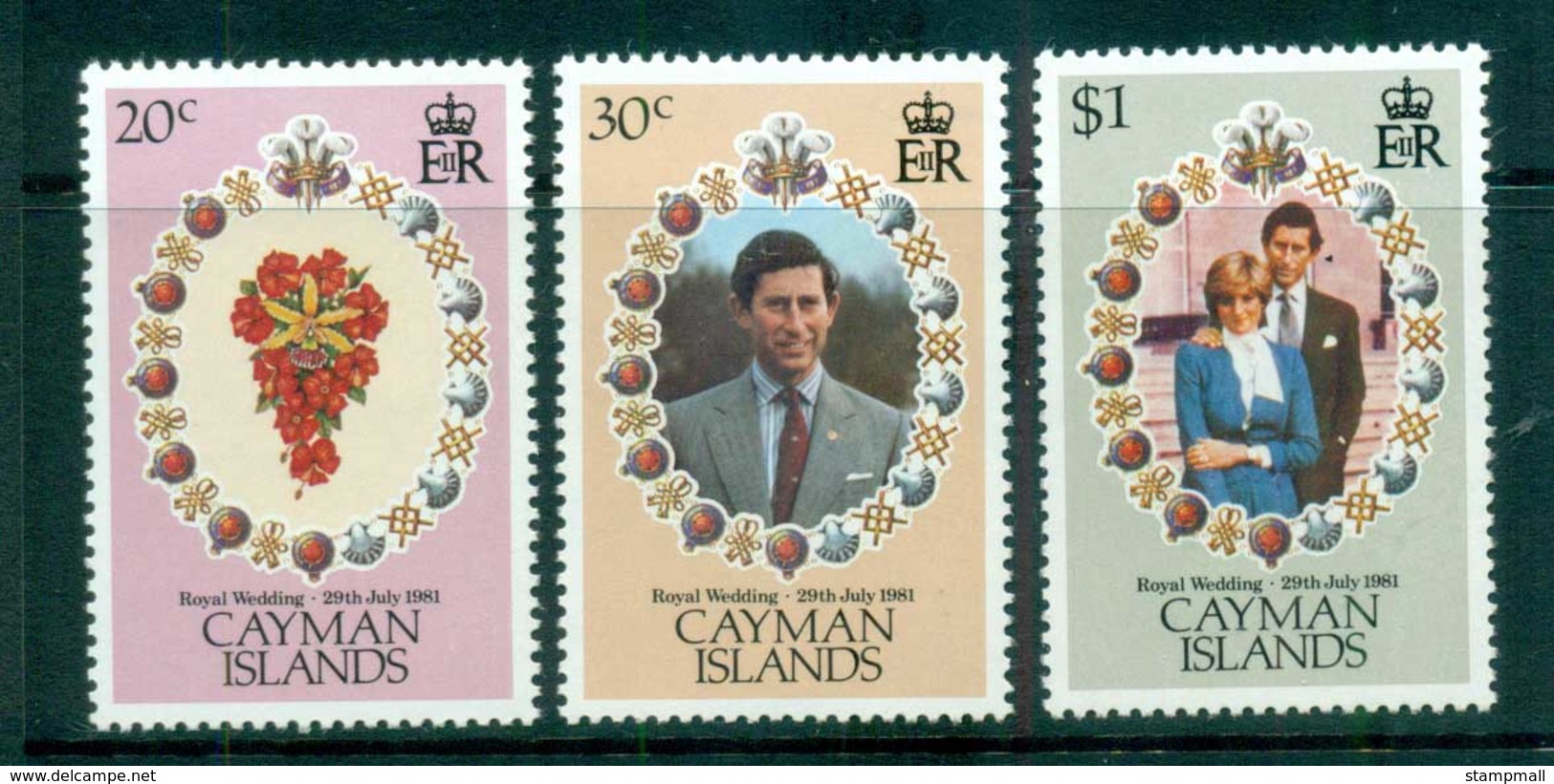 Cayman Is 1981 Royal Weddng, Charles & Diana MUH Lot72593 - Cayman Islands