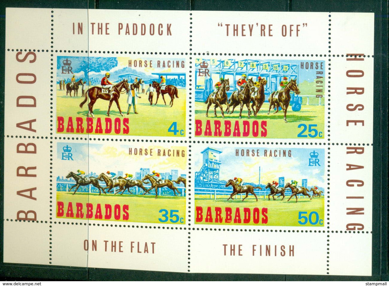 Barbados 1969 Horse Racing MS MUH Lot55069 - Barbados (1966-...)