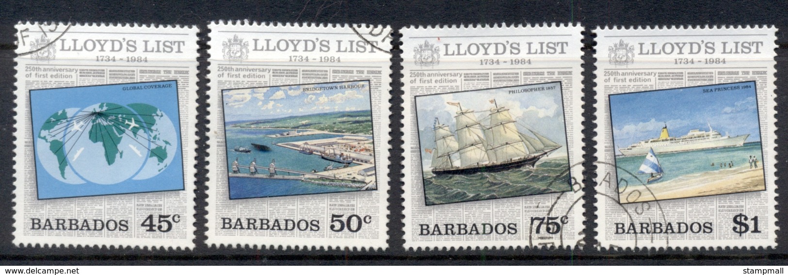 Barbados 1984 Lloyd's List Ships FU - Barbados (1966-...)