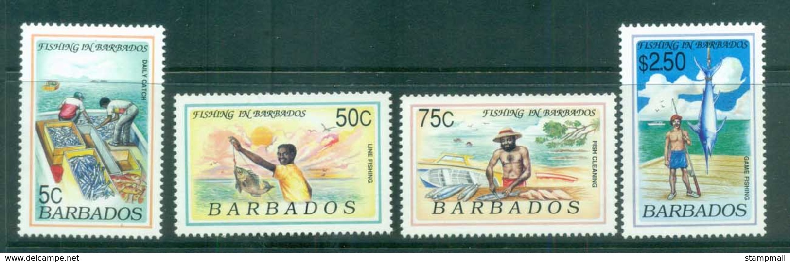 Barbados 1991 Fishing MUH Lot81046 - Barbados (1966-...)