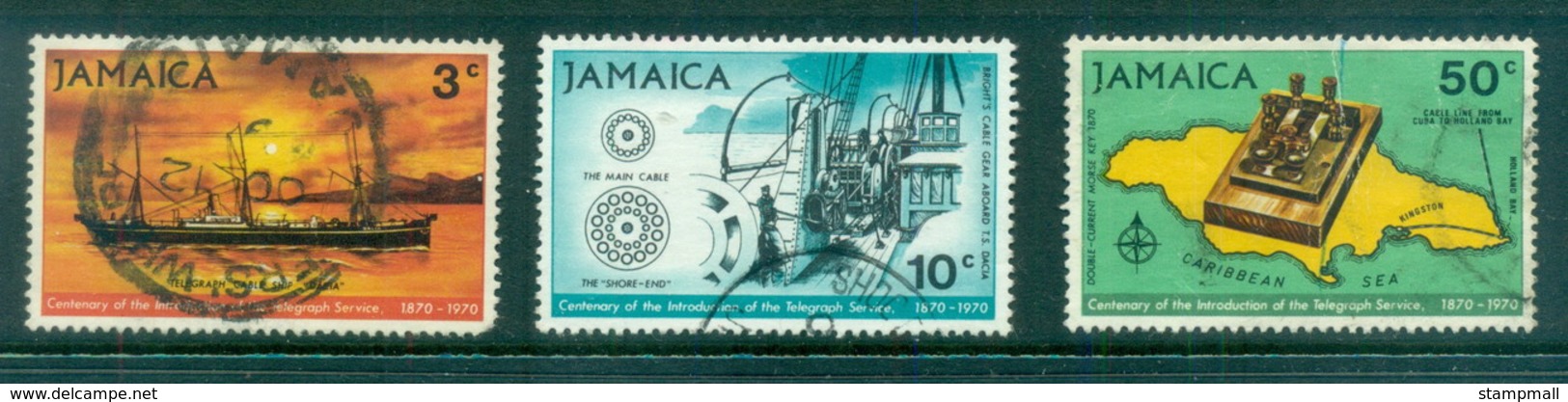 Jamaica 1970 Telegraph Service Cent. FU - Jamaica (1962-...)